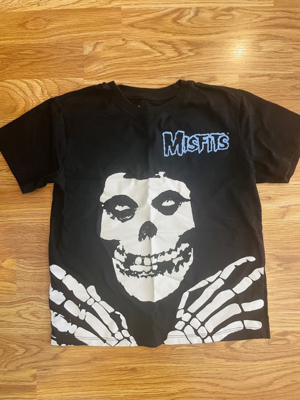 Kids Punk Band The Misfits Black Skull Logo Tee
